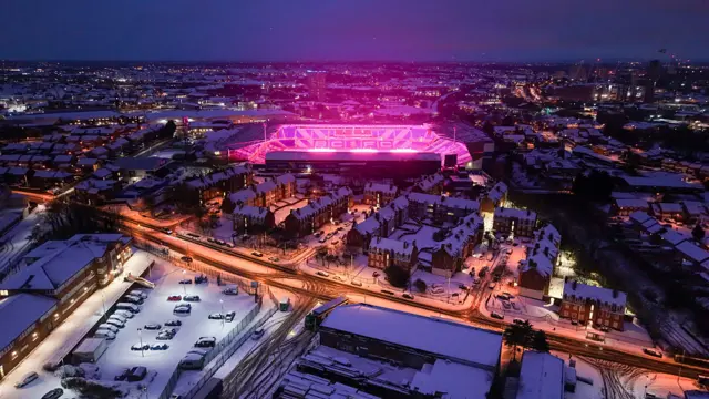 St Andrews glows pink in Birmingham