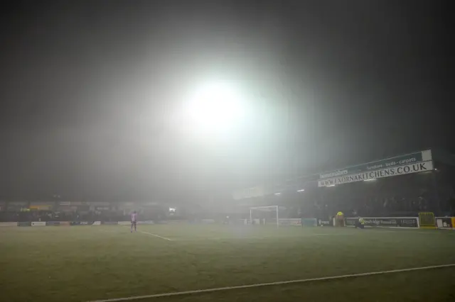 A foggy Coleraine Showgrounds