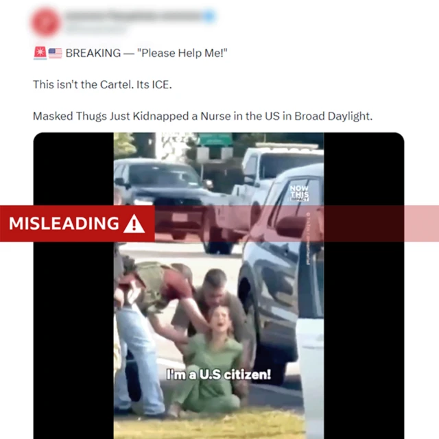 A screenshot of an X post using the footage