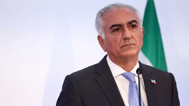 Reza Pahlavi, the exiled son of the last Shah of Iran, attends a press conference about the situation in Iran and the need to support Iranians, in Paris, France, June 23, 2025