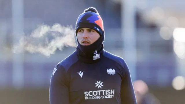 Duhan van der Merwe in Edinburgh training
