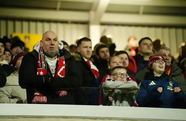 Forest fans watch on despondent