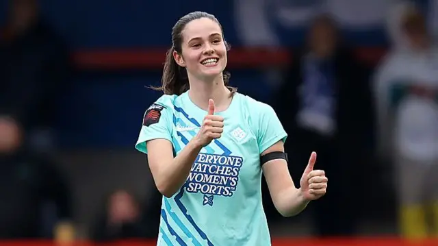 Freya Godfrey of London City Lionesses celebrates scoring her team's second goal