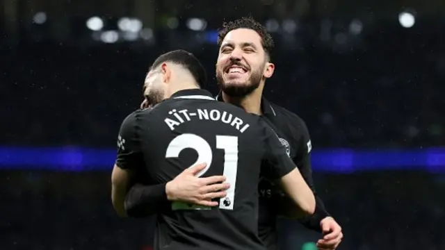 Rayan Cherki of Manchester City celebrates
