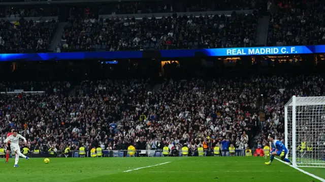 Kylian Mbappe scores for Real Madrid