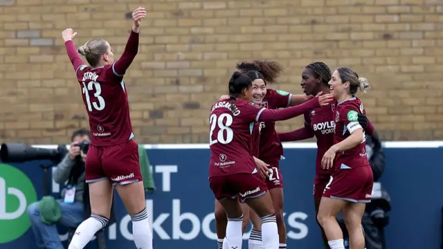 Shekiera Martinez of West Ham United celebrates scoring