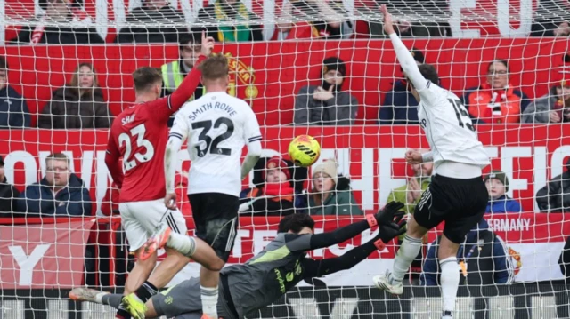 Fulham's Jorge Cuenca scores their first goal