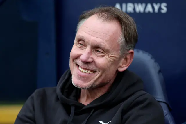 Andree Jeglertz, Manager of Manchester City, looks on