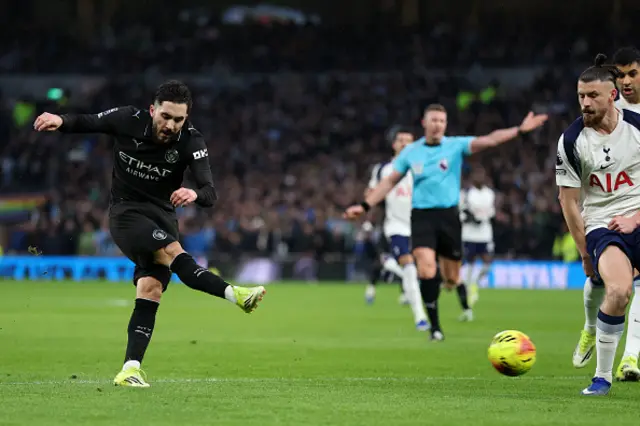 Rayan Cherki of Manchester City scores