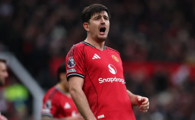 Harry Maguire shouts