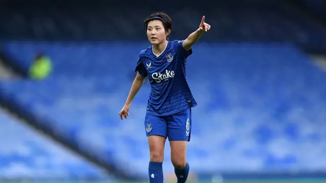 Honoka Hayashi of Everton reacts