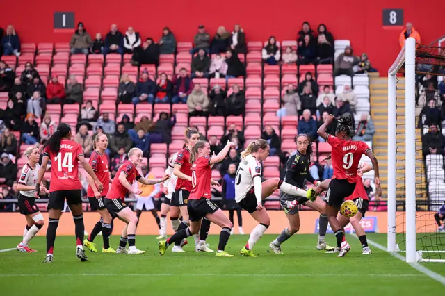 Alice Bergstrom scoring a goal
