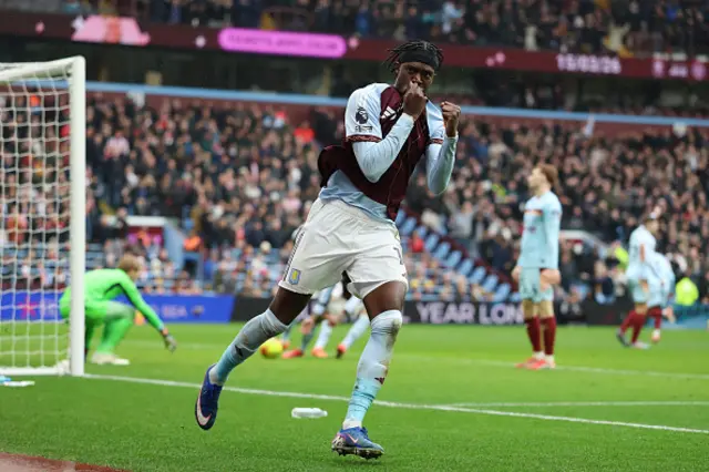 Tammy Abraham of Aston Villa celebrates
