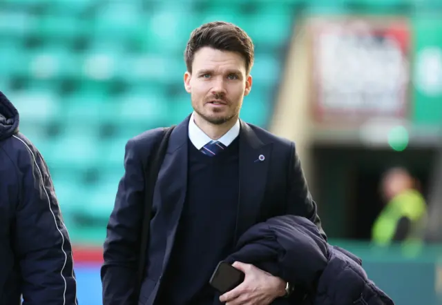 Rangers manager Danny Rohl arriving at Easter Road