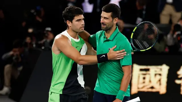 Carlos Alcaraz and Novak Djokovic