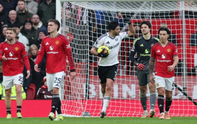 Fulham's Raul Jimenez celebrates scoring their first goal