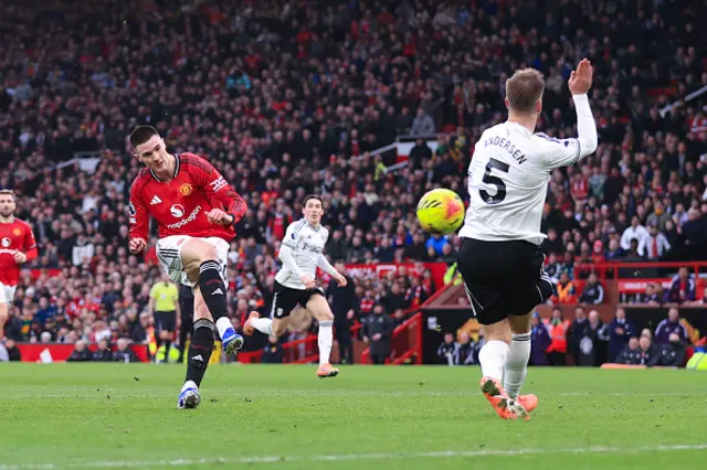 Benjamin Sesko of Manchester United scores
