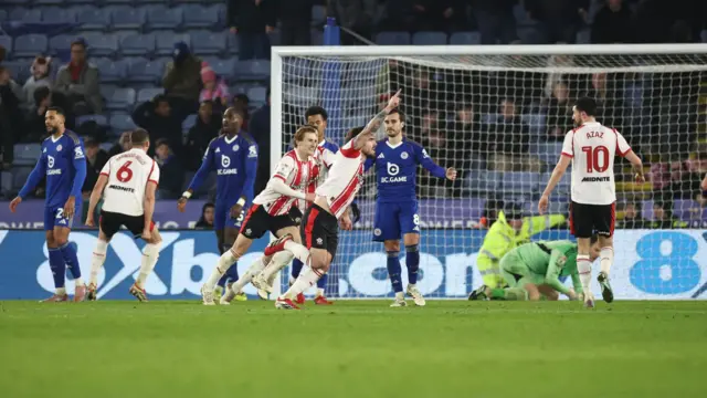 Ryan Manning celebrates scoring for Southampton