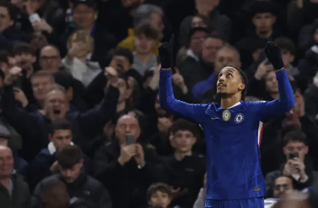 Joao Pedro celebrates