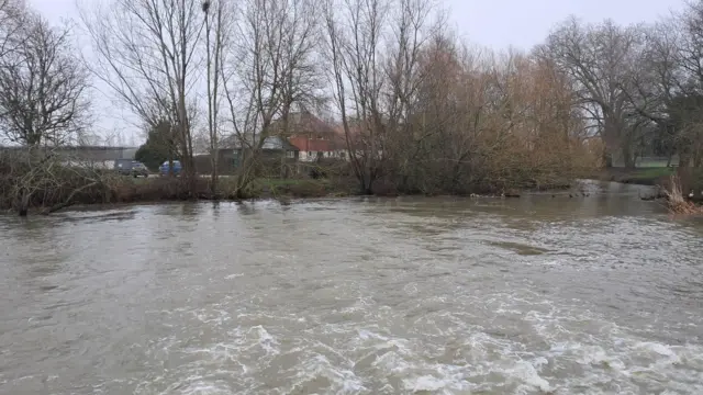 A flooded river in Essex