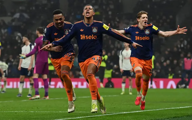 Jacob Ramsey celebrates for Newcastle