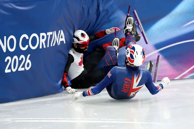 GB's Niall Treacy crashes out