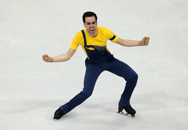 Tomas Sabate in the figure skating - men's singles short programme