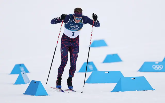 James Clugnet of Team Great Britain competes in Men's Sprint Classic Qualification