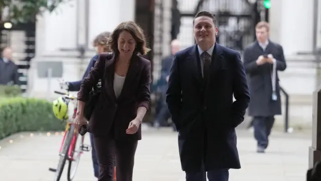 Science, Innovation and Technology Secretary Liz Kendall and Health Secretary Wes Streeting arrive for a Cabinet meeting in Downing Street, London.