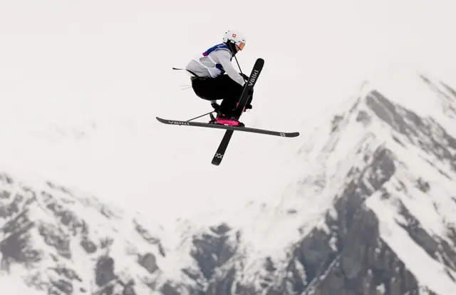 Andri Ragettli of Team Switzerland competes in the first run