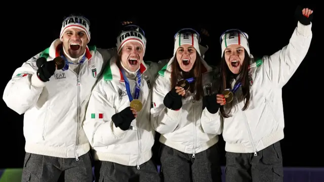 Italy celebrate double gold in luge doubles