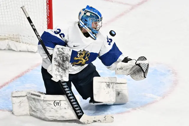 Findland player playing Ice Hockey