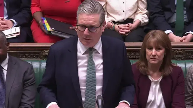 Keir Starmer stands in the House of Commons