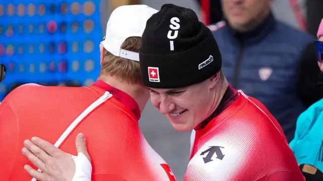 Von Allmen celebrates