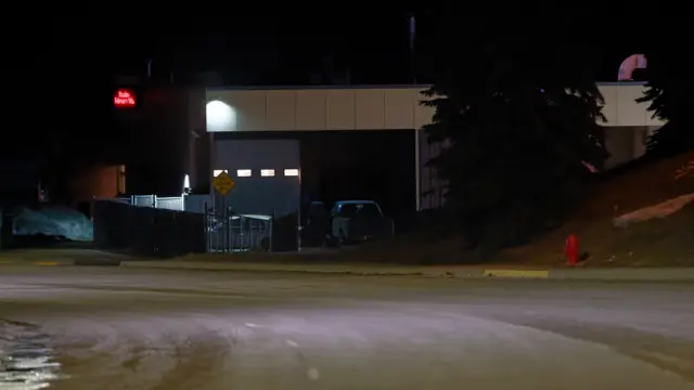 The Tumbler Ridge Secondary School in Tumbler Ridge, B.C. is shown on Wednesday, Feb. 11, 2026.