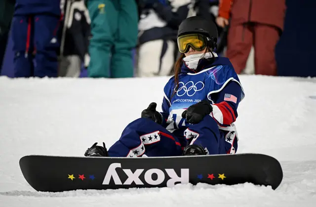 Chloe Kim in action in training