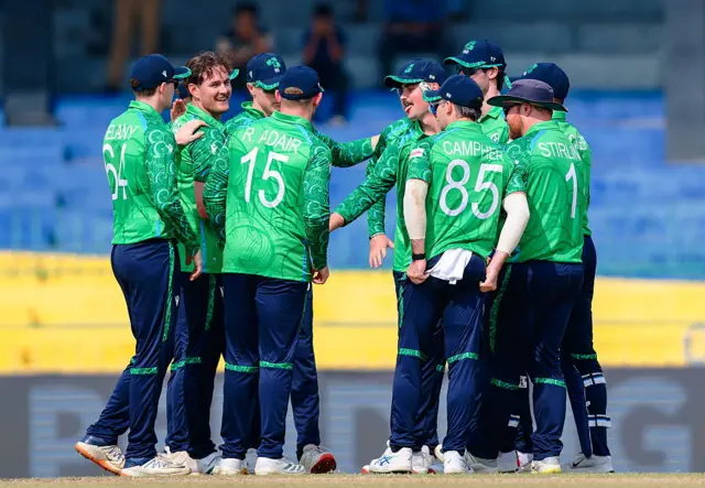 Ireland's players celebrate