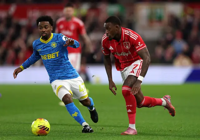 Angel Gomes is put under pressure by Callum Hudson-Odoi