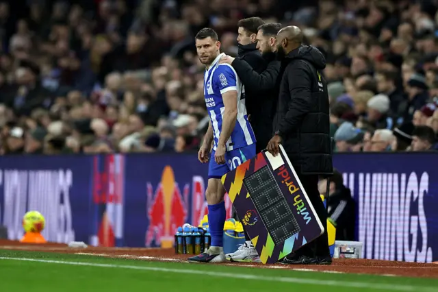 James Milner is substituted on