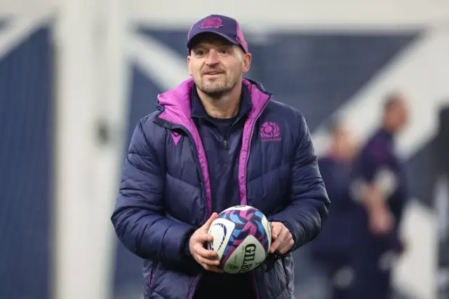 Scotland Head Coach Gregor Townsend during a Scotland Rugby training session at Oriam, on February 09, 2026, in Edinburgh, Scotland.