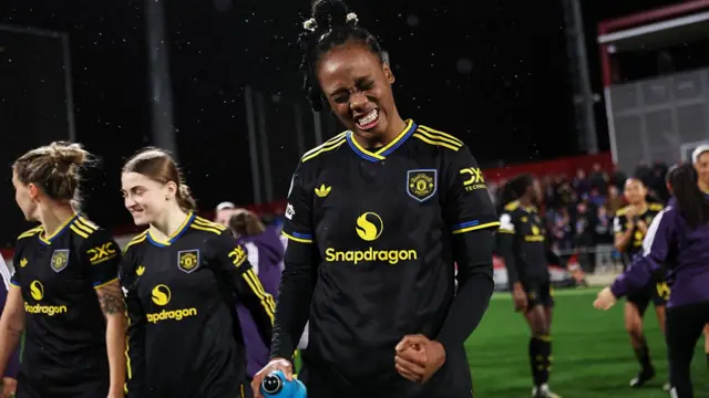 Melvine Malard celebrates