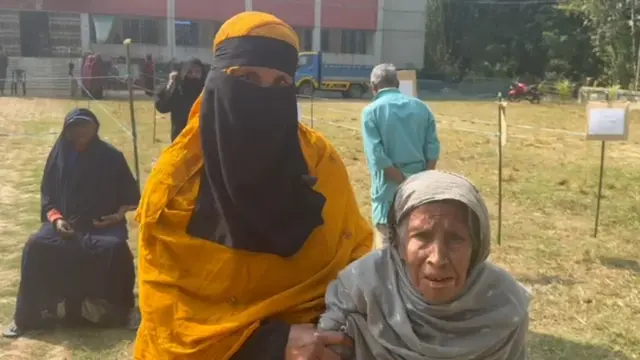 Belajan Bibi (right) was accompanied by her daughter-in law