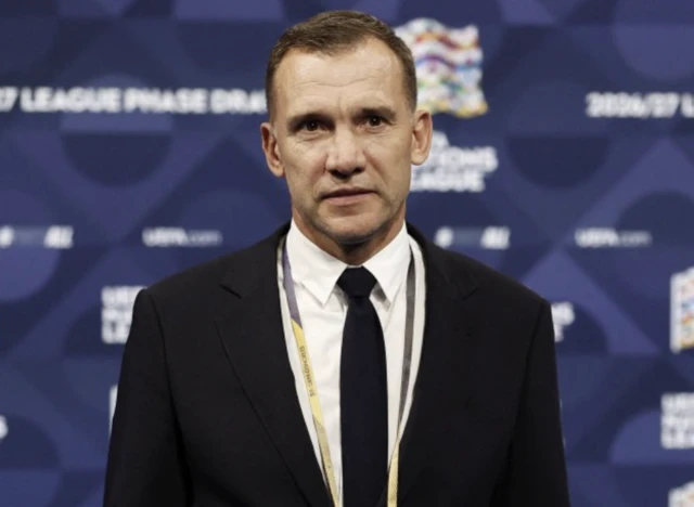 Andriy Shevchenko looks on