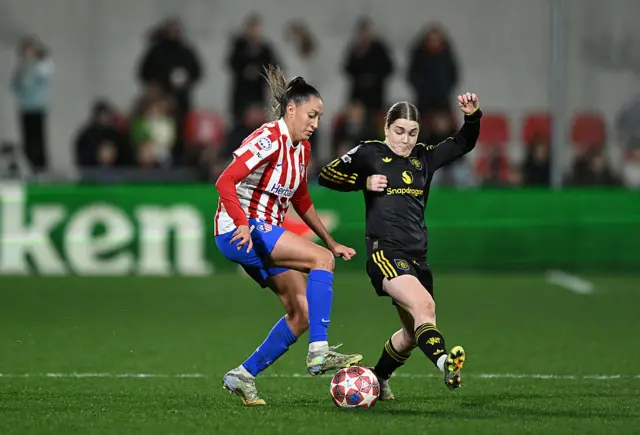 Fiamma battles for possession with Jess Park