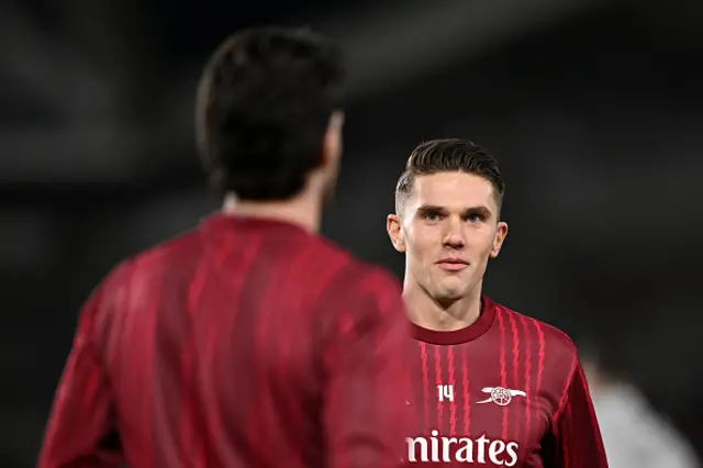 Viktor Gyoekeres of Arsenal looks on