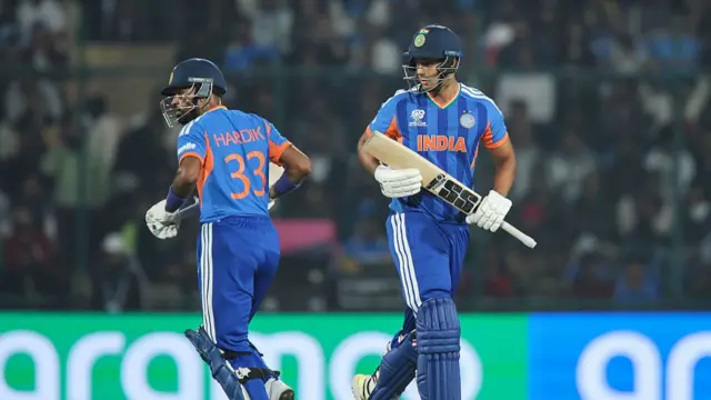 Shivam Dube and Hardik Pandya of India