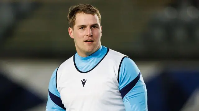 Duhan van der Merwe during a Scotland Rugby training session at the Oriam, on January 27, 2026, in Edinburgh Scotland.