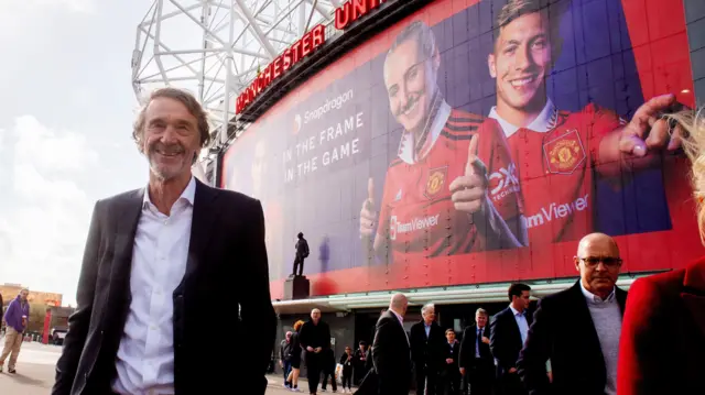 Jim Ratcliffe stands outside Old Trafford