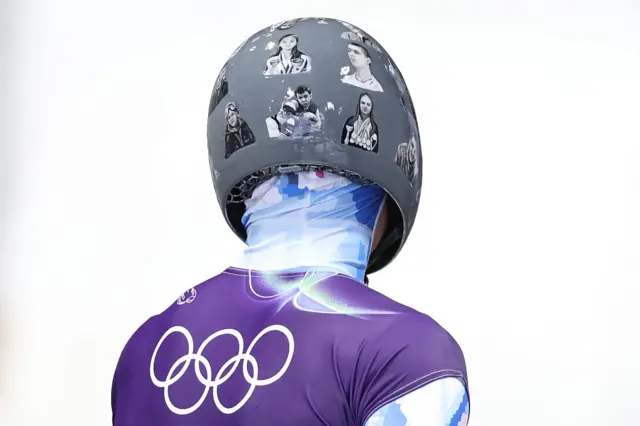 Vladyslav Heraskevych's helmet