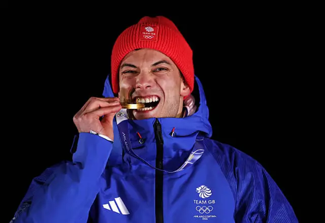 Matt Weston with his medal